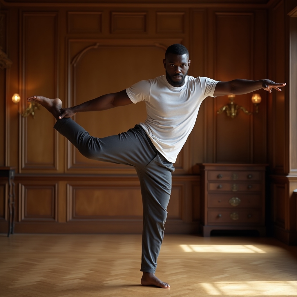 Person performing careful, controlled movement exercise focusing on form and quality